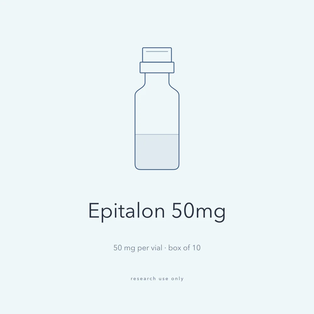 Drawing of a Epitalon 50mg vial