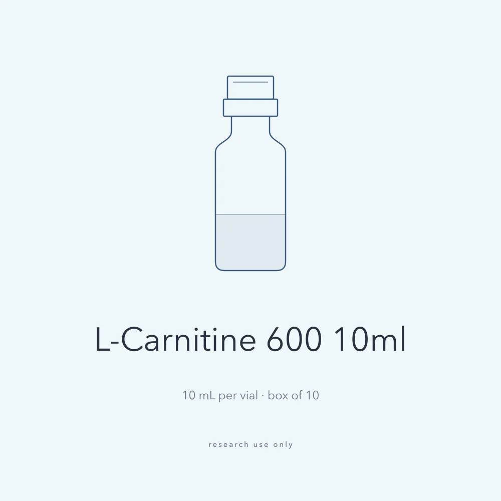 Drawing of a L-Carnitine 600 10ml vial