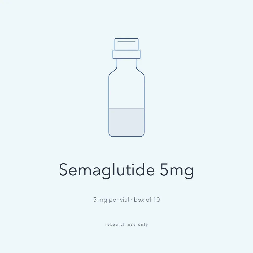 Drawing of a Semaglutide 5mg vial