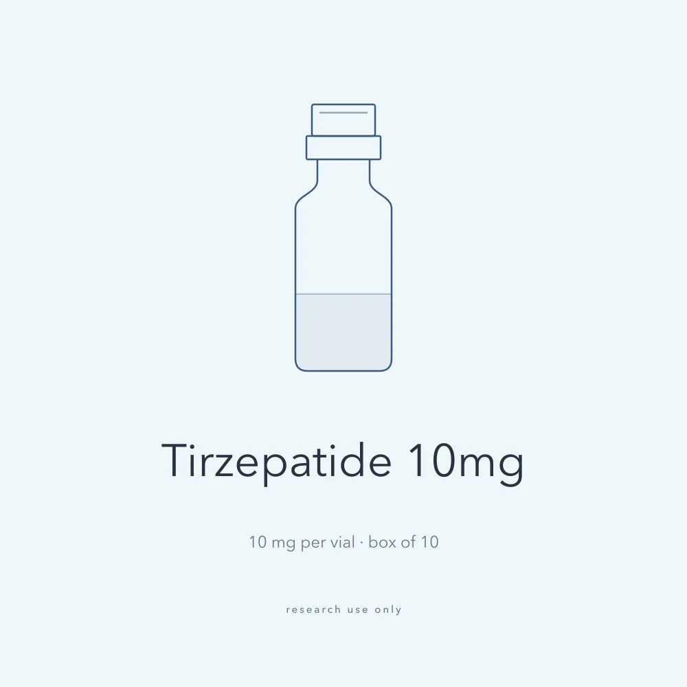 Drawing of a Tirzepatide 10mg vial